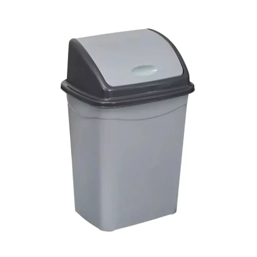Szemetes 50 L billenőfedeles, szürke