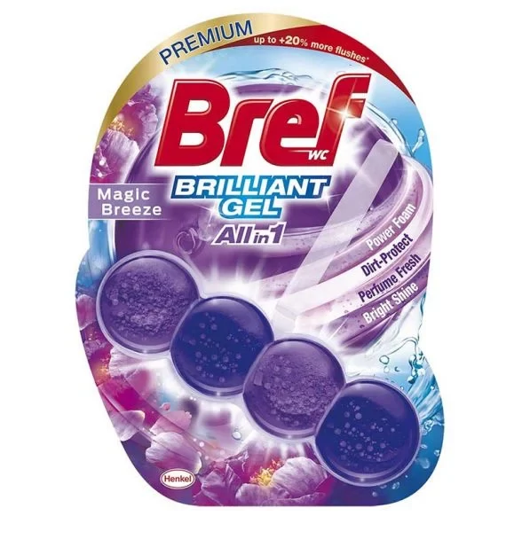 Bref  Brilliant Gel Magic Breeze WC Illatosító  Gél 42 Gr