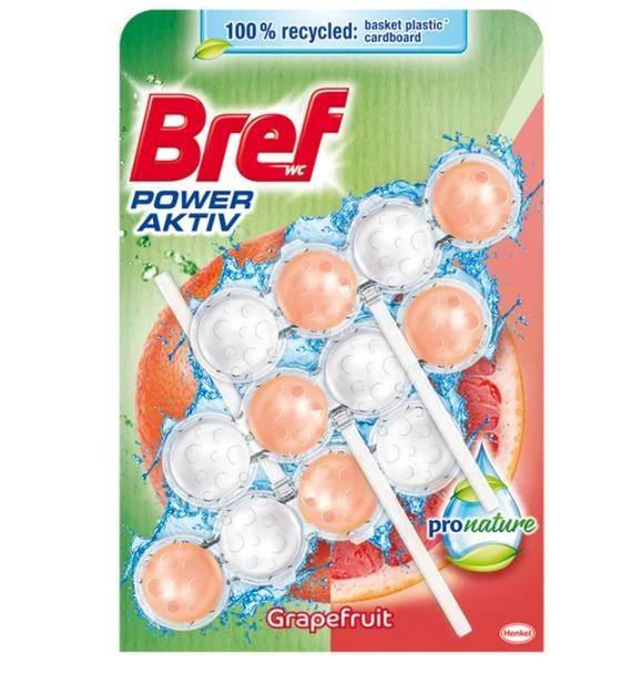 Bref Wc Power Aktiv Pro Nature Grapefruit, 3x 50 g