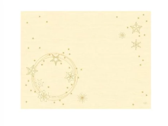 Duni 200825 Dunicel teríték-alátét, STAR SHINE CREAM, 30x40cm, 5x100db/karton kifutó termék