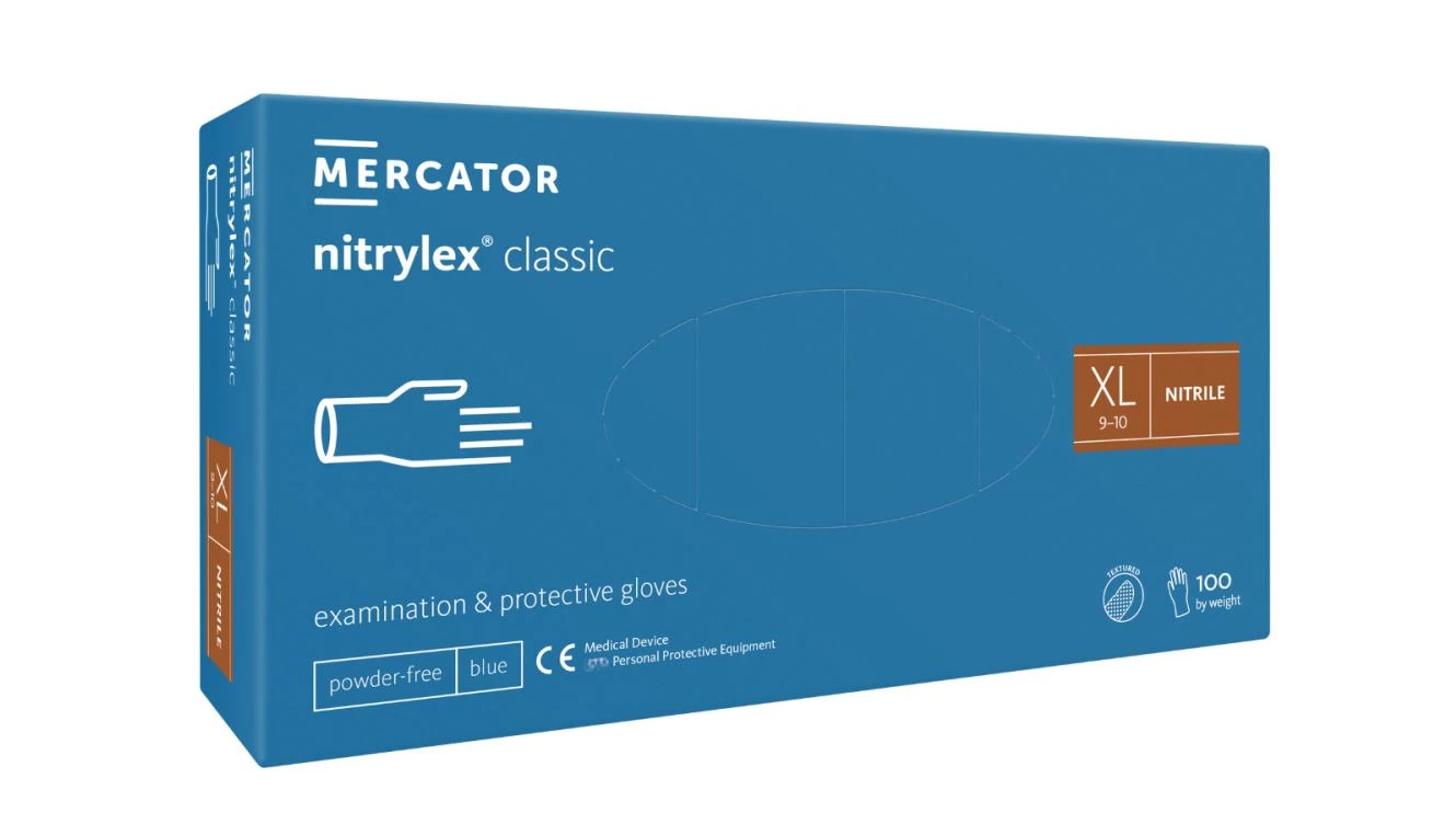 Nitrylex Basic gumikesztyű Blue XL 100db/doboz