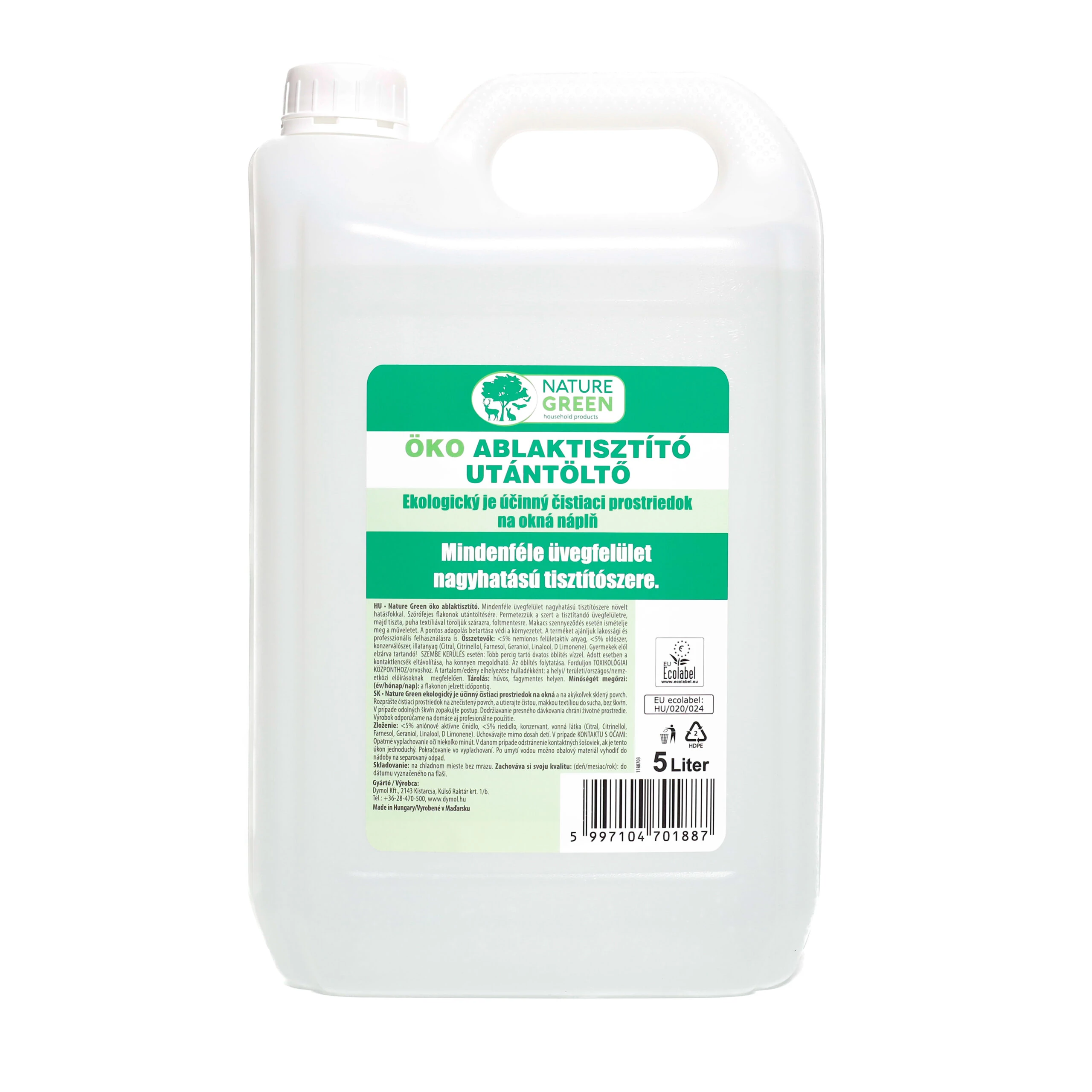 Dymol  Nature Green Öko ablaktisztító 5 L