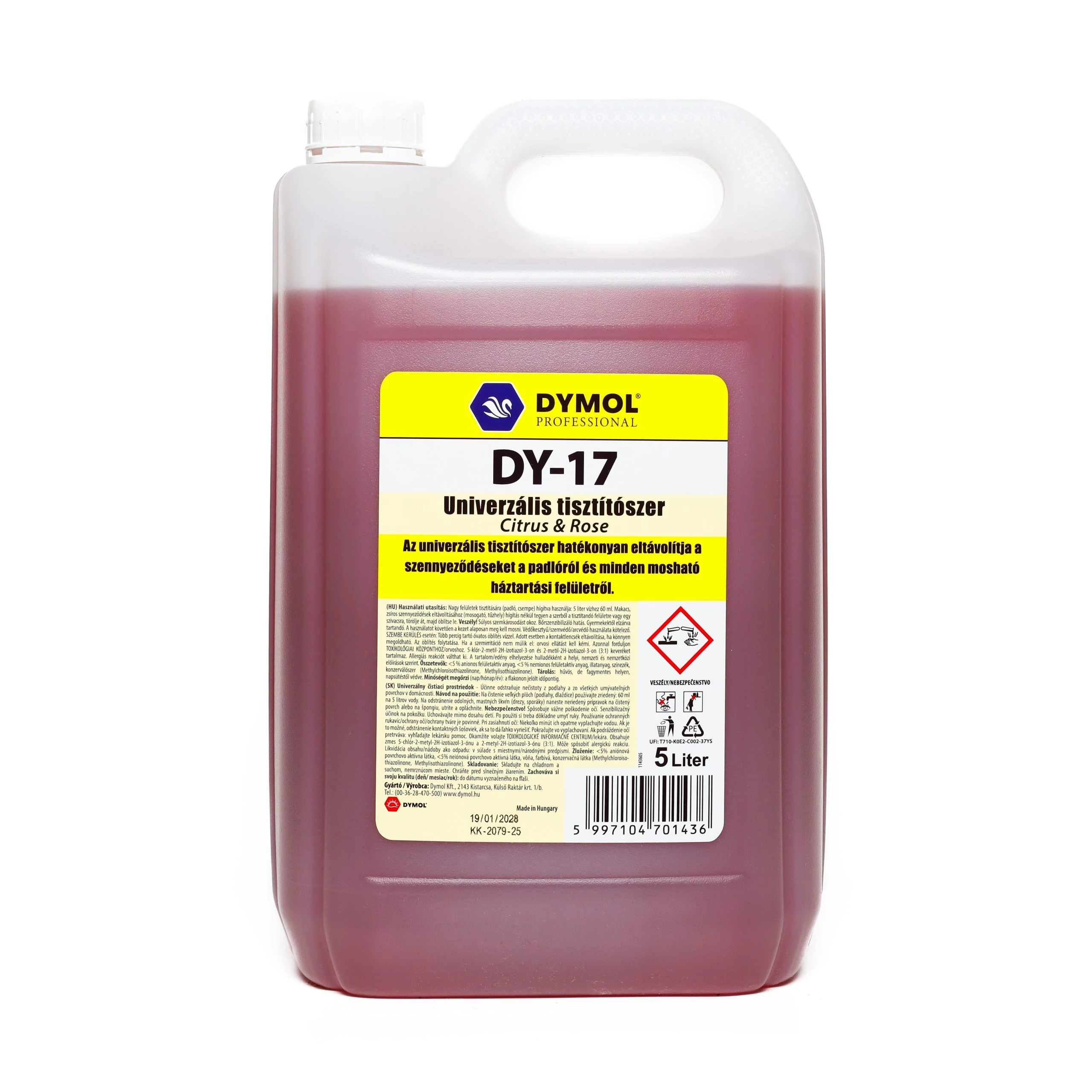 DY-17 Univerzális tisztító citrus& rose illattal 5 L